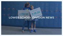Lower School Division News: September 19, 2024 Lower School Division News: September 19, 2024