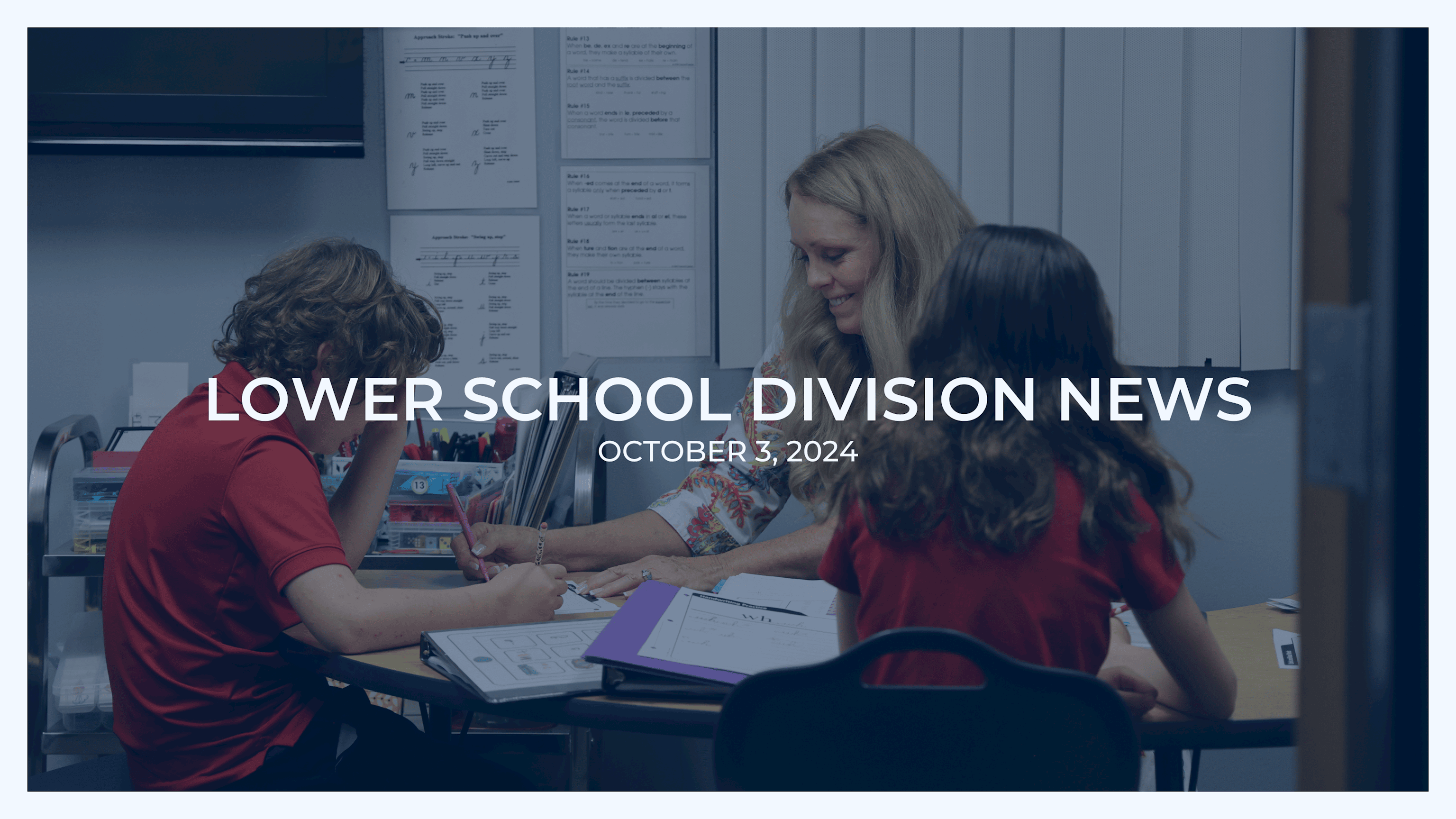 Lower School Division News: Oct. 3, 2024