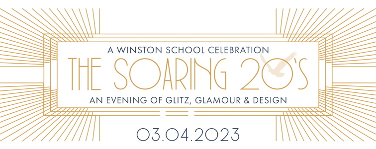 The Soaring 20s Gala logo for The Winston School's biannual gala.