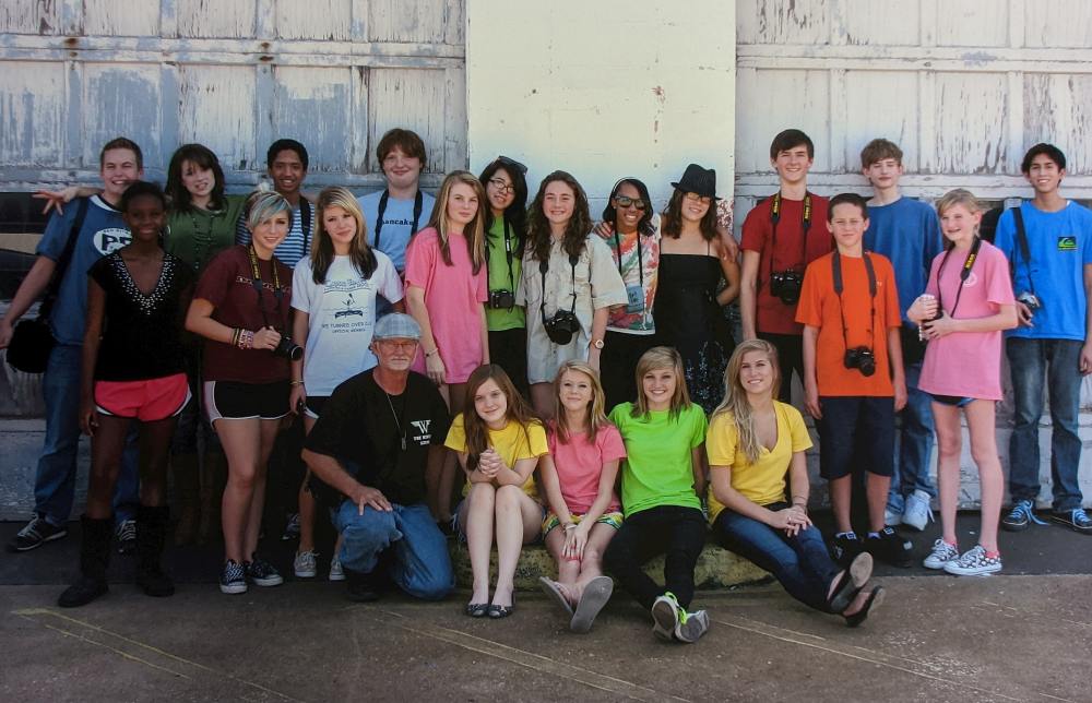 A group of photography students from The Winston School in the early 2000s.